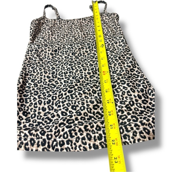Adrienne Vittadini Black/White Fitted Leopard Print Adjustable Straps Camisole - Picture 7 of 9